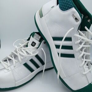 NWT Adidas TS Pro Model PR Shoes Men 16 White Green Basketball Sneakers 159914